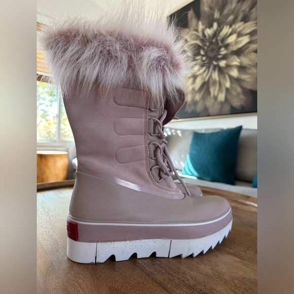 NEW Sorel Joan Of Arctic Next Faux Fur Waterproof Snow Boots Mauve Cute Pink - Picture 7 of 10
